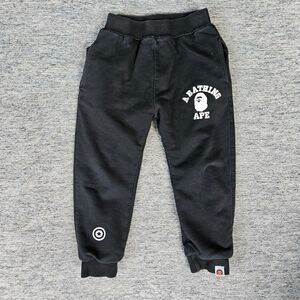A Bathing Ape Bape Baby Fleece lined Sweatpants Joggers Size 110cm Black